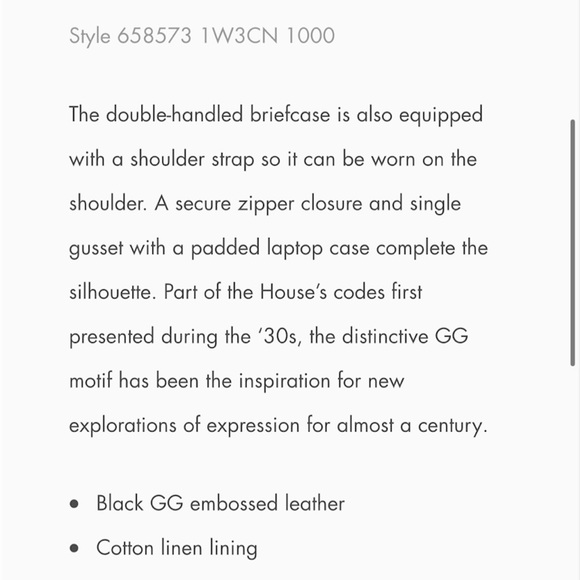 GUCCI leather messenger briefcase laptop handbag - Picture 4 of 5